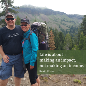 Life is about making an impact, not making an income graphic