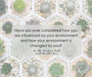 have you ever considered how you are influenced by your environment and how your environment is changed by you?