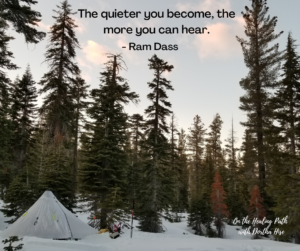 THe quieter you become, the more you can hear quote by Ram Dass